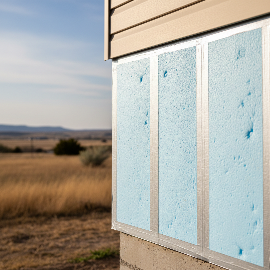 Completed insulation installation work at a residential property in Dodge City, KS