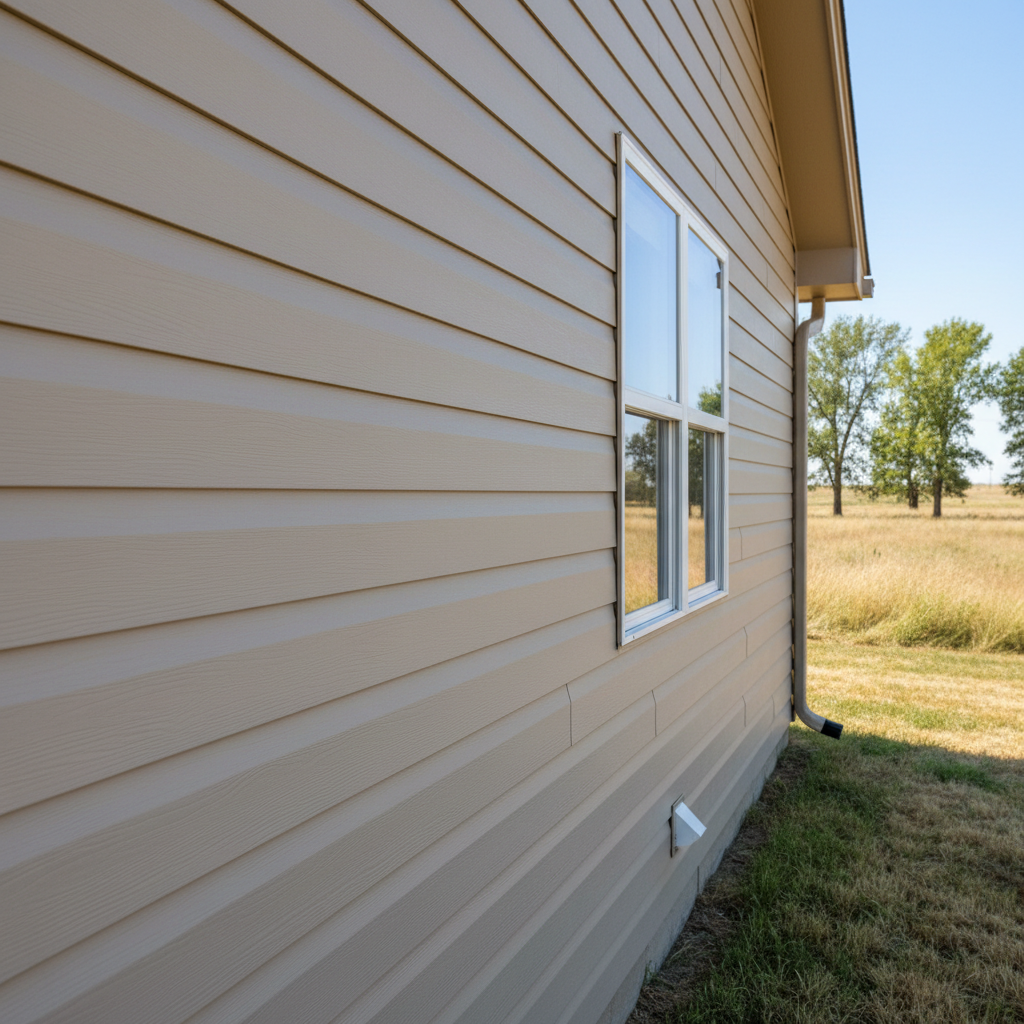 Completed vinyl siding installation work at a residential property in Garden City, KS