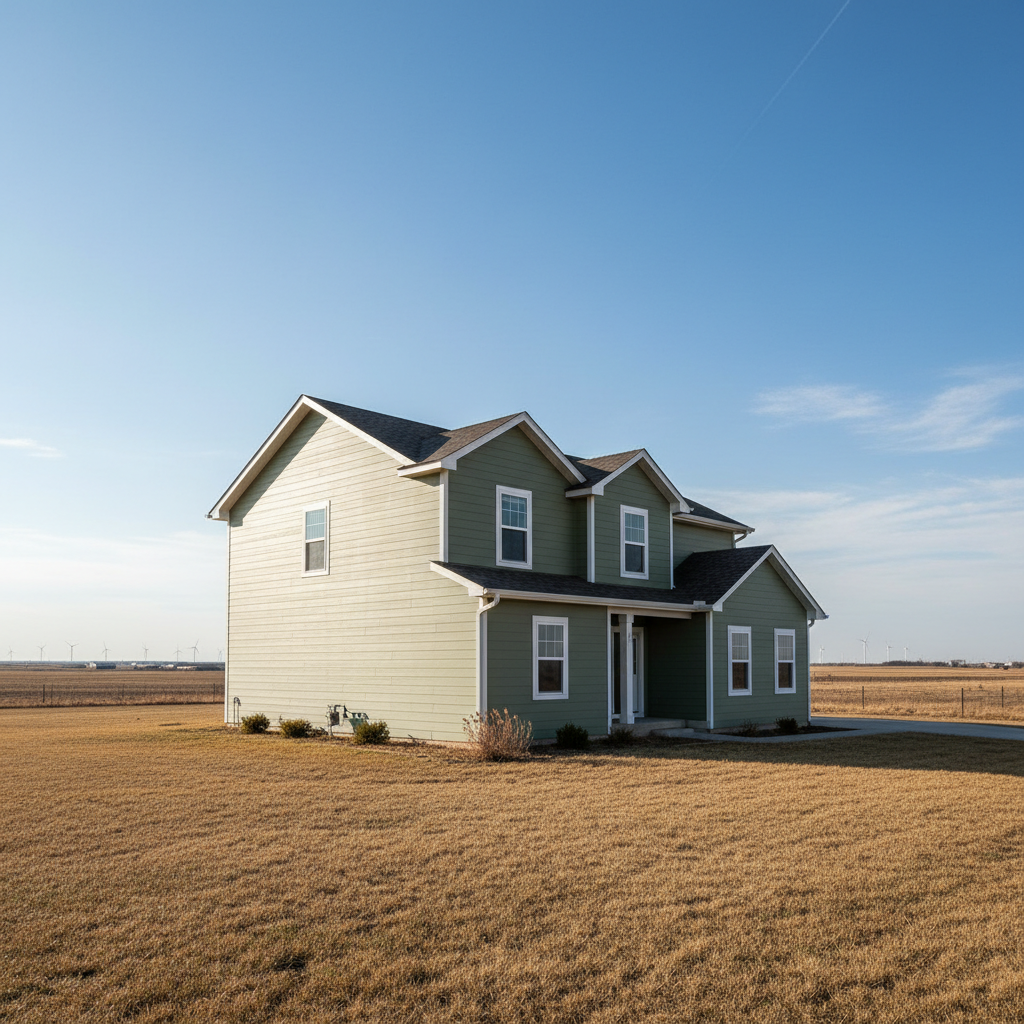 Completed siding replacement work at a residential property in Garden City, KS