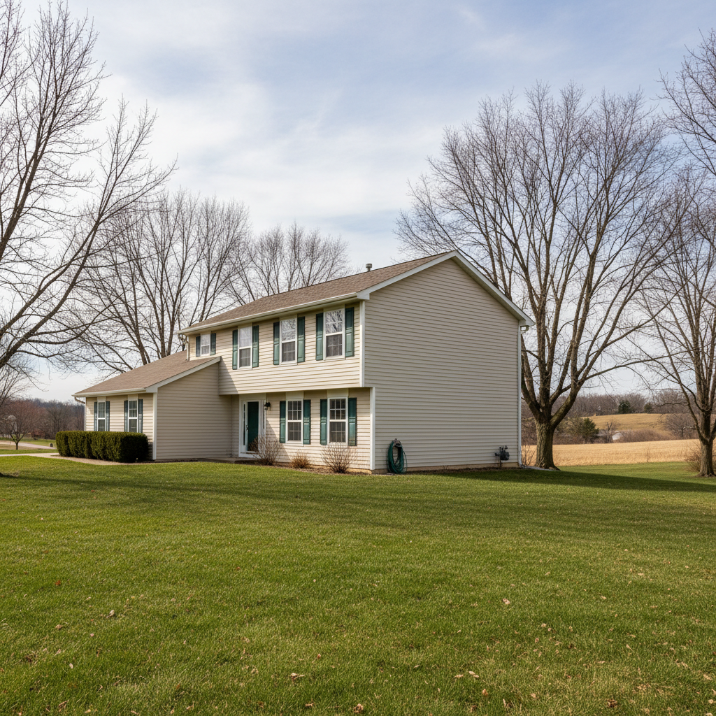 Completed siding cleaning work at a residential property in Topeka, KS