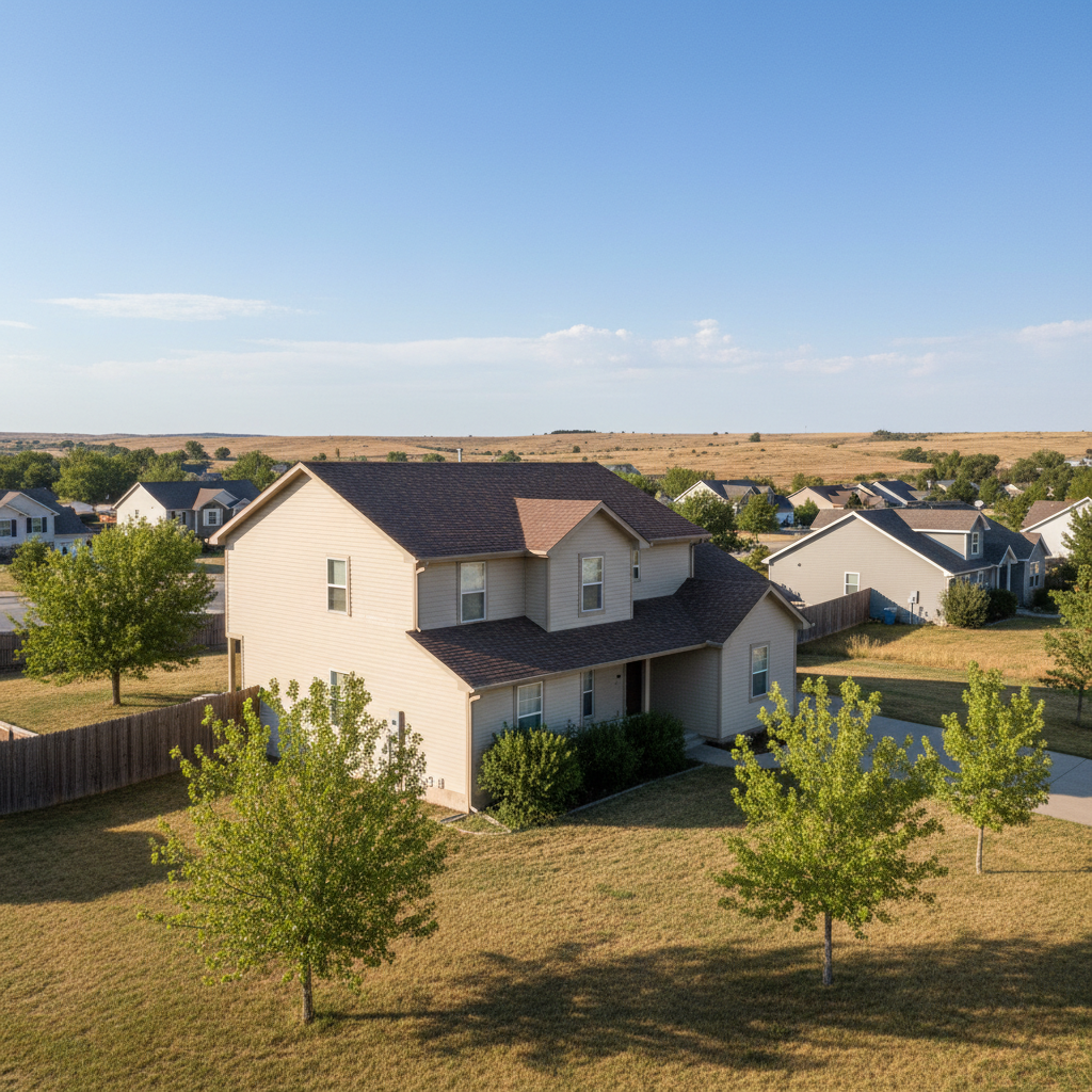 Completed siding cleaning work at a residential property in Dodge City, KS