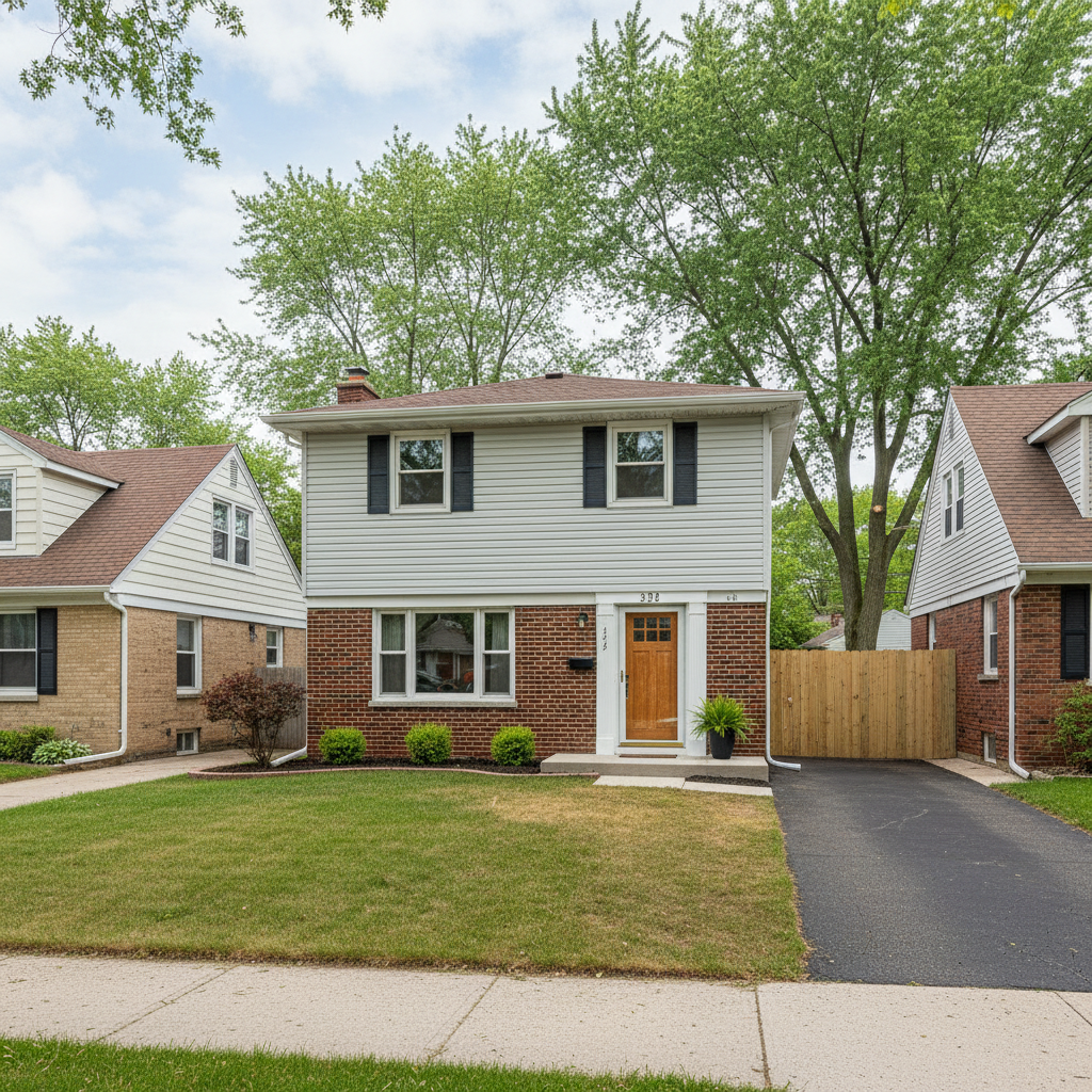 Completed flood damage restoration work at a residential property in Lincoln Park, MI