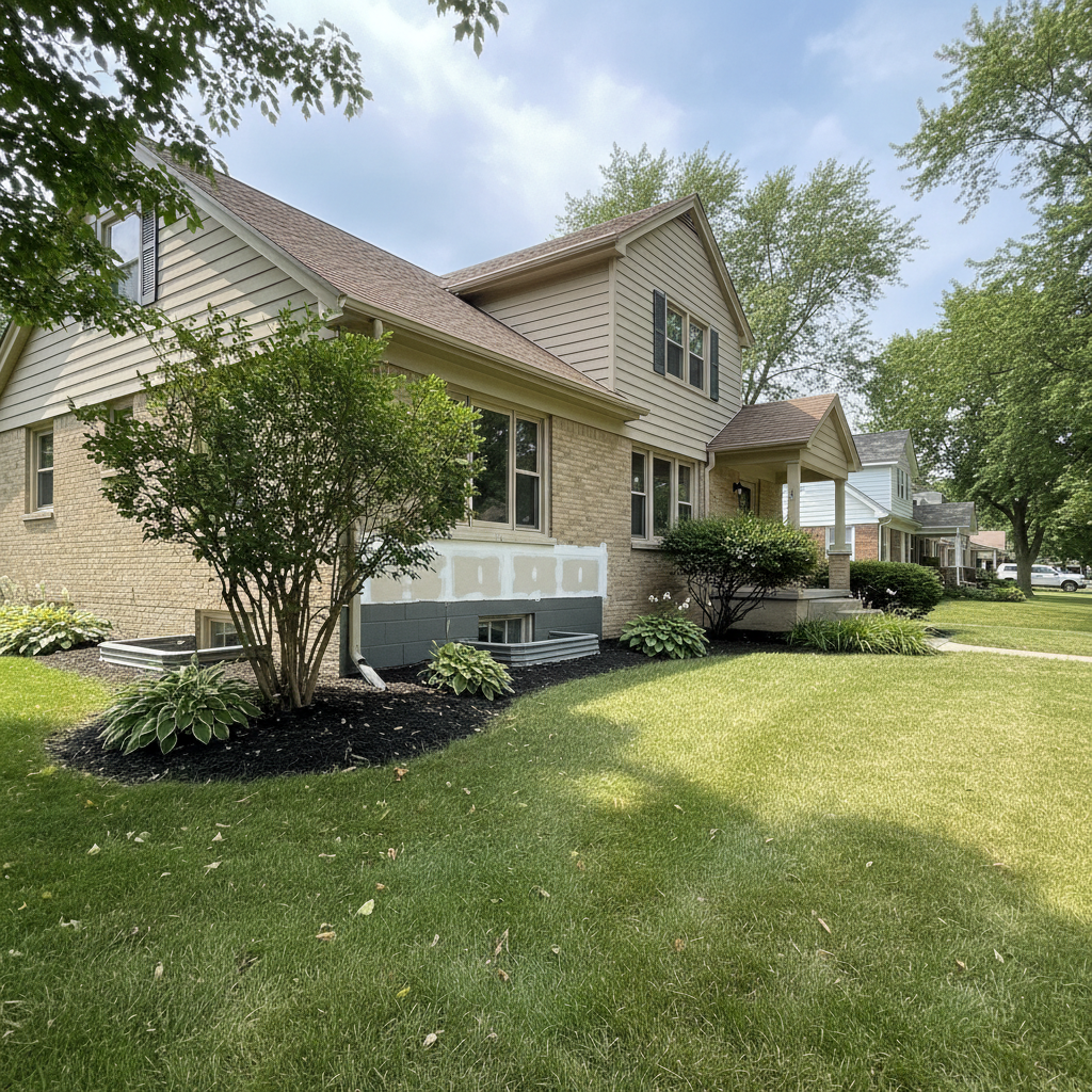 Completed water damage cleanup work at a residential property in Lincoln Park, MI