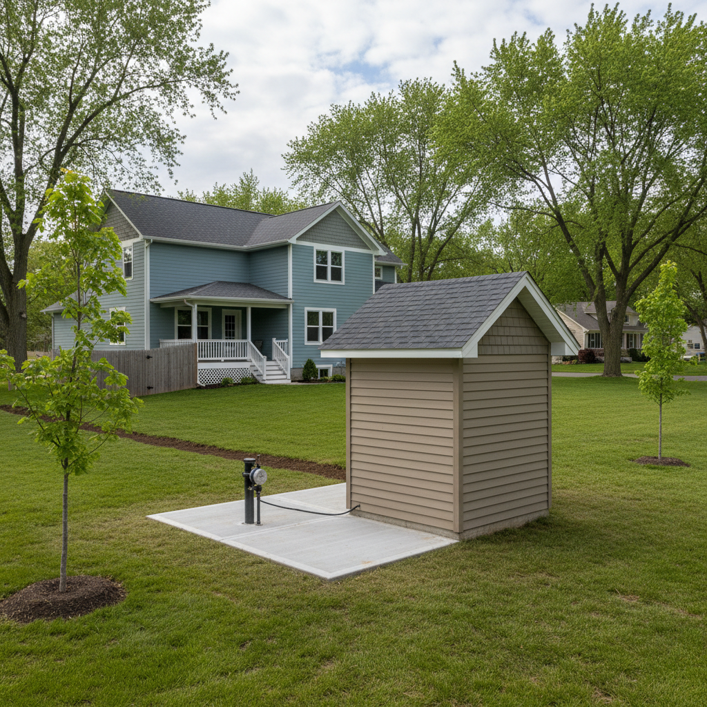 Completed water treatment work at a residential property in Kalamazoo, MI