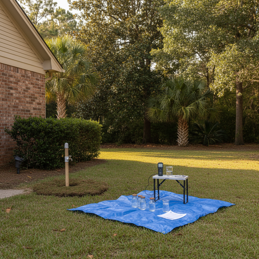 Completed water testing work at a residential property in Gulfport, MS
