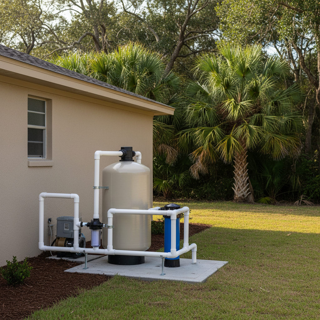 Completed water treatment work at a residential property in Gulfport, MS