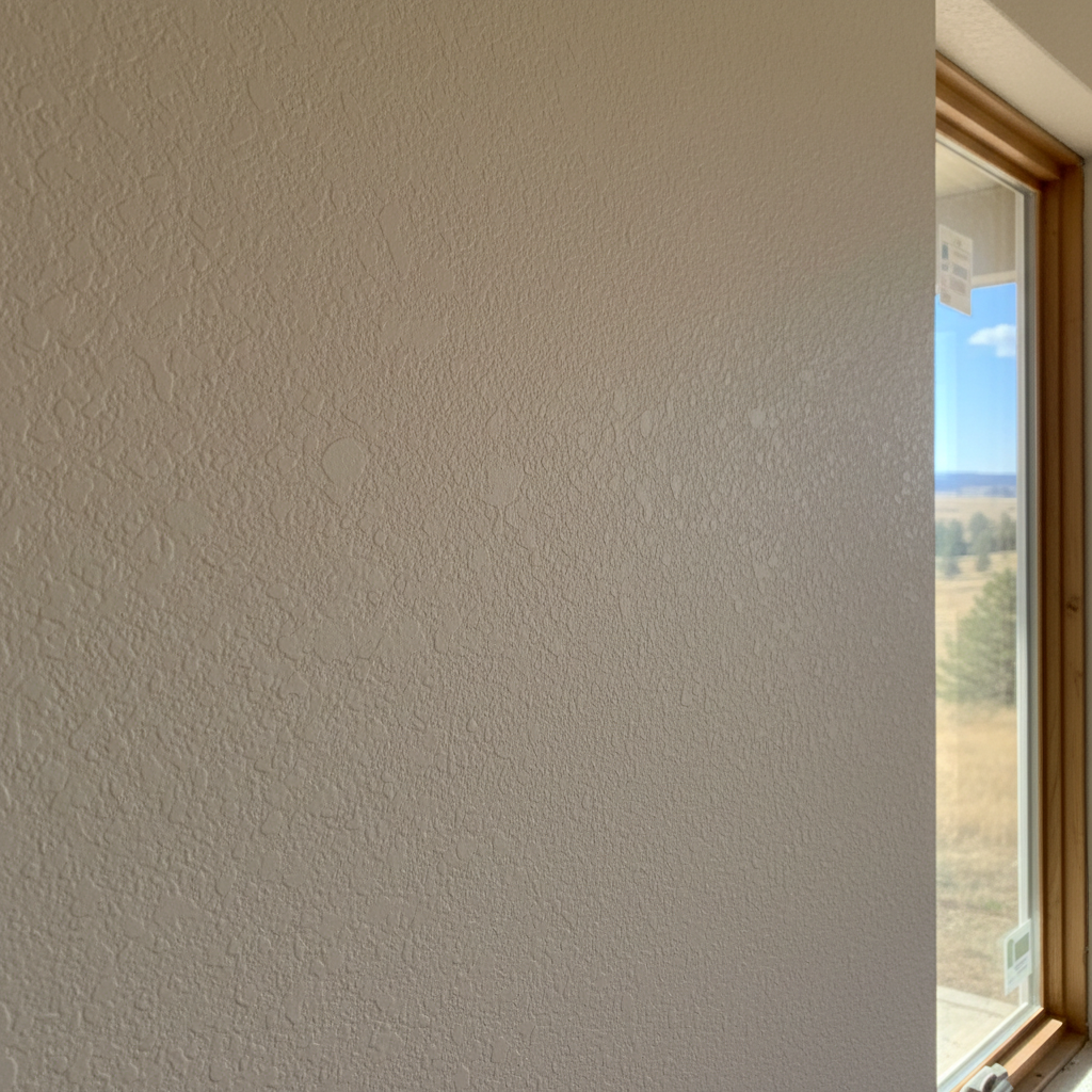 Completed drywall texturing work at a residential property in Billings, MT