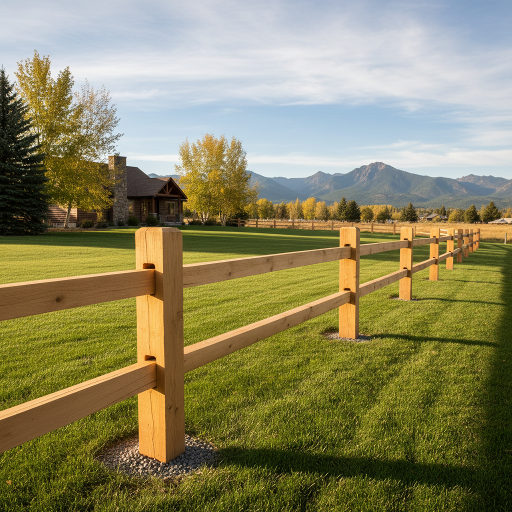 Completed farm fencing work at a residential property in Missoula, MT