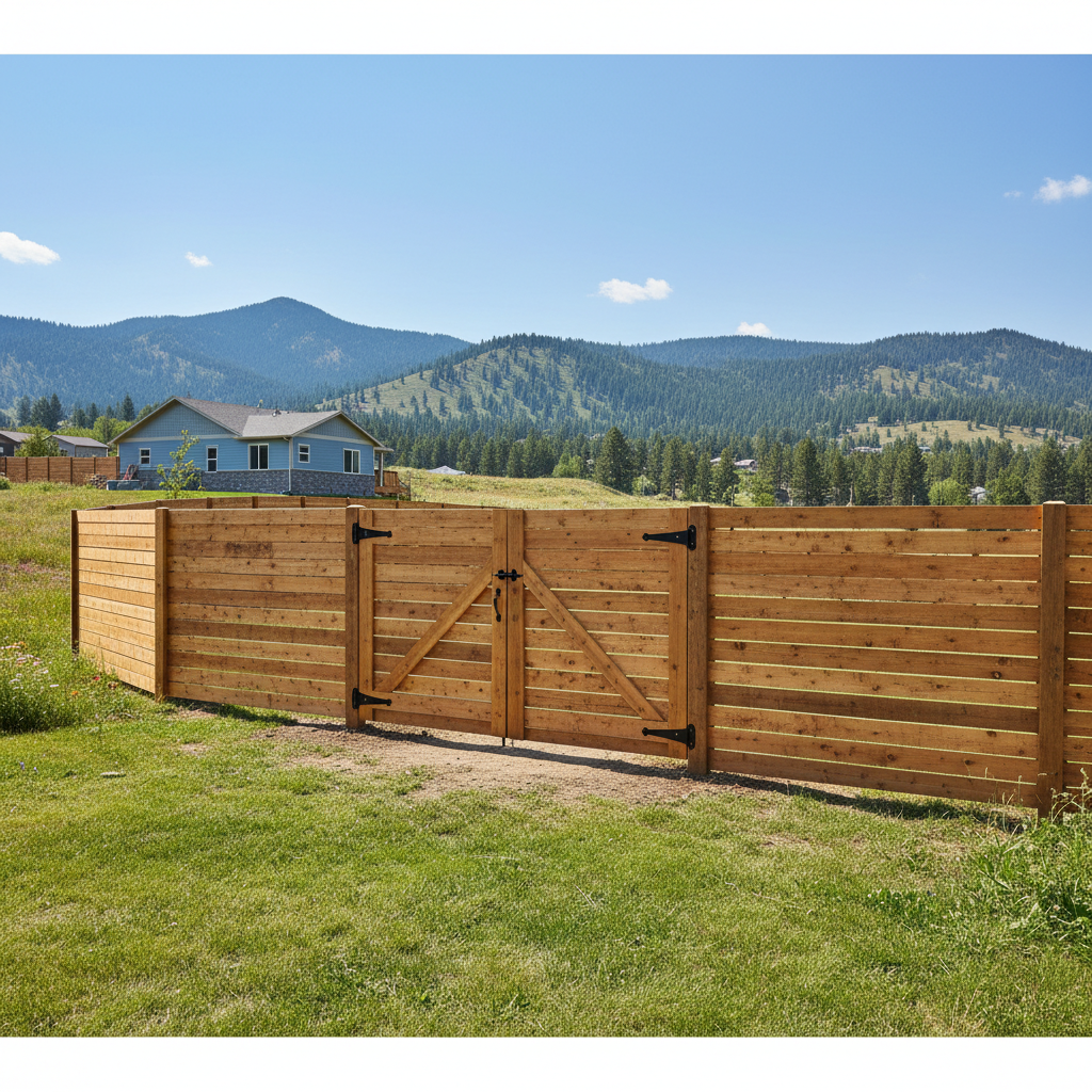 Completed gate installation work at a residential property in Missoula, MT
