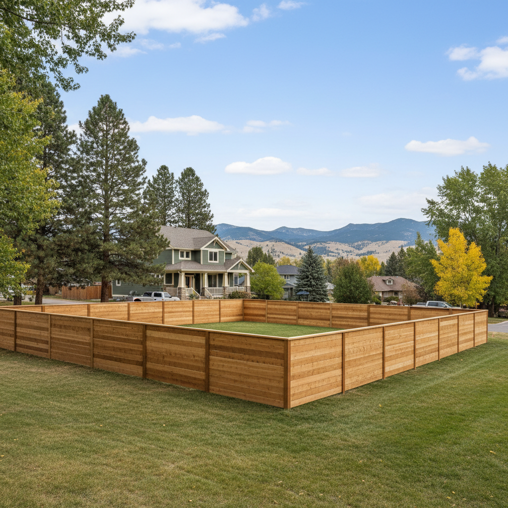 Completed wood fence installation work at a residential property in Missoula, MT