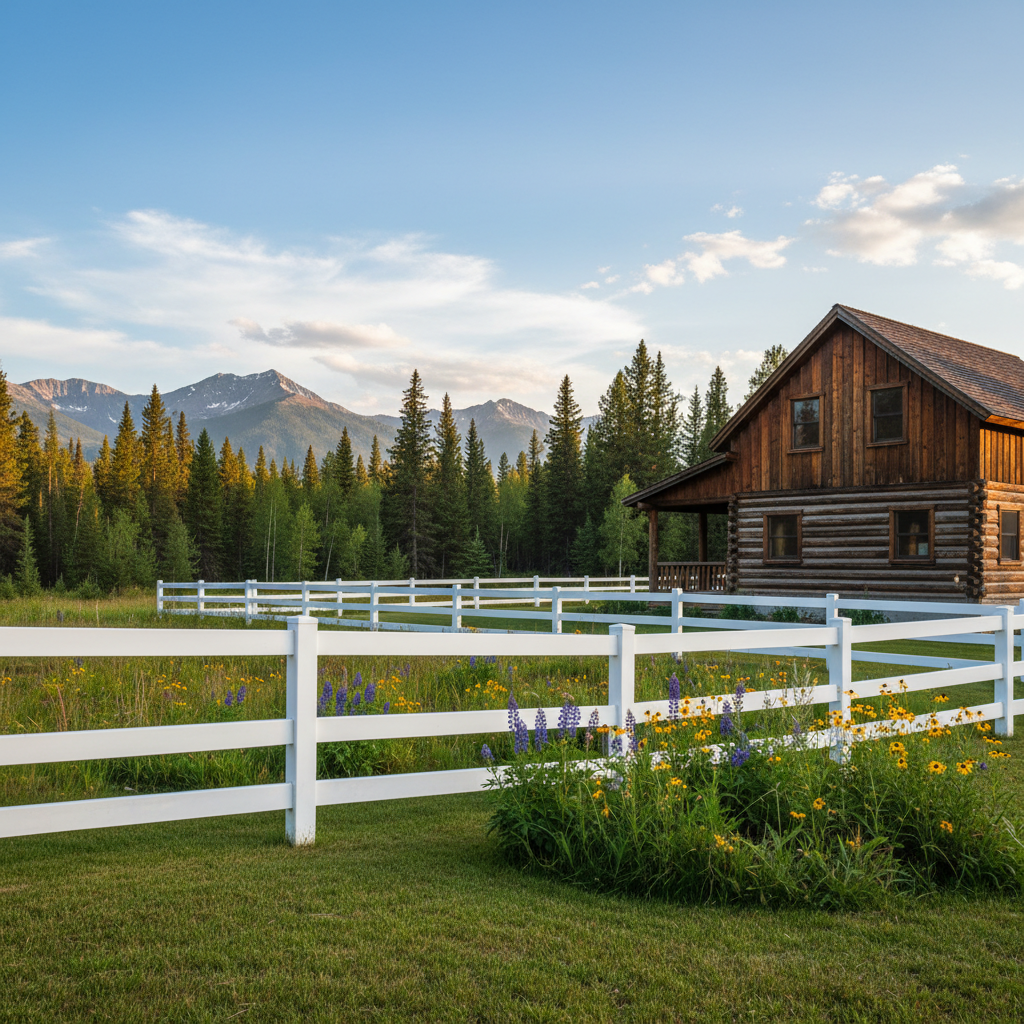 Completed fence painting work at a residential property in Whitefish, MT