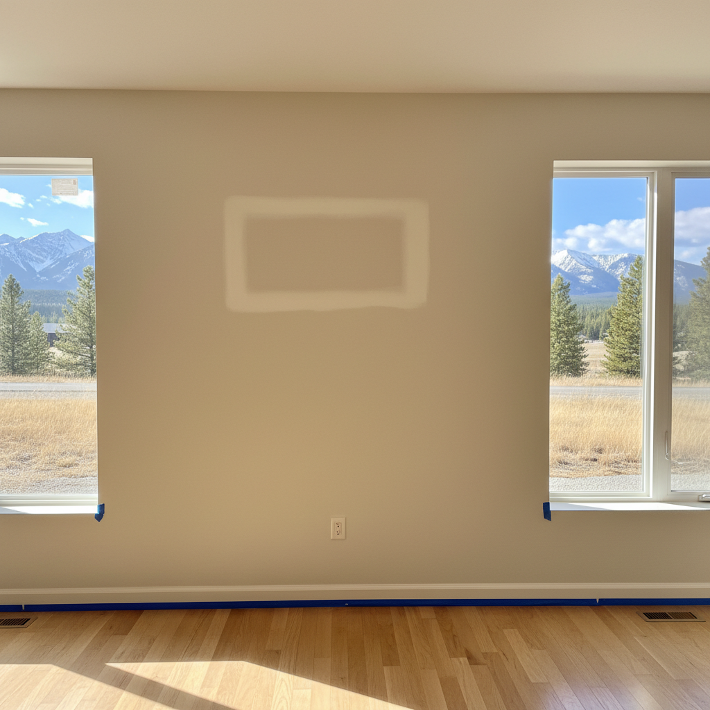 Completed drywall repair and painting work at a residential property in Whitefish, MT