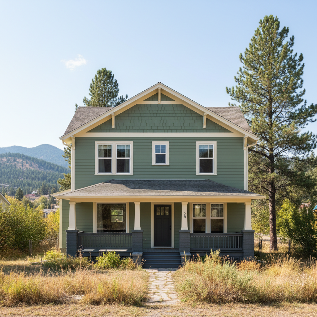 Completed exterior painting work at a residential property in Missoula, MT