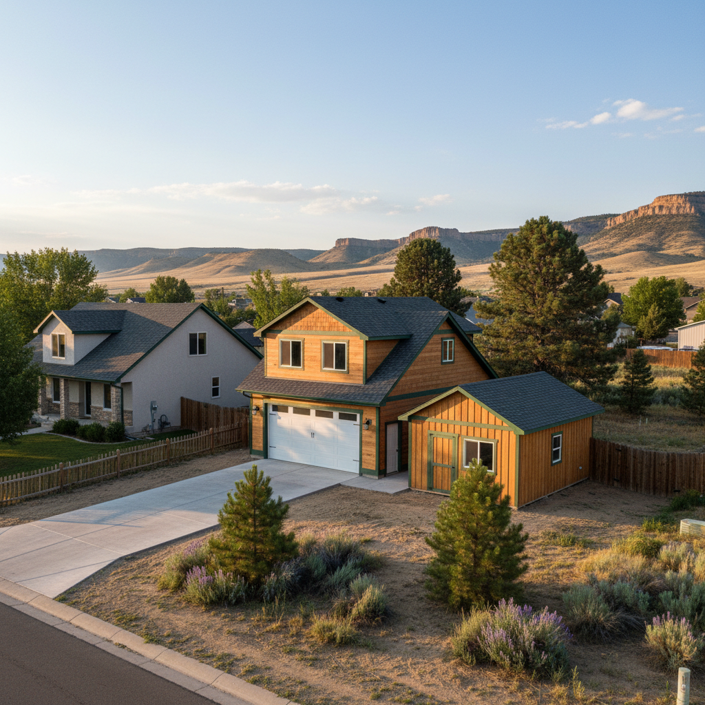 Completed garage design & building work at a residential property in Billings, MT