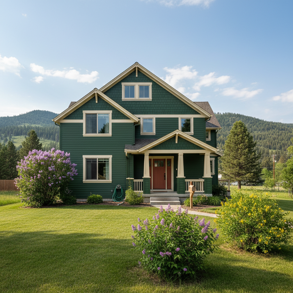Completed exterior painting work at a residential property in Missoula, MT
