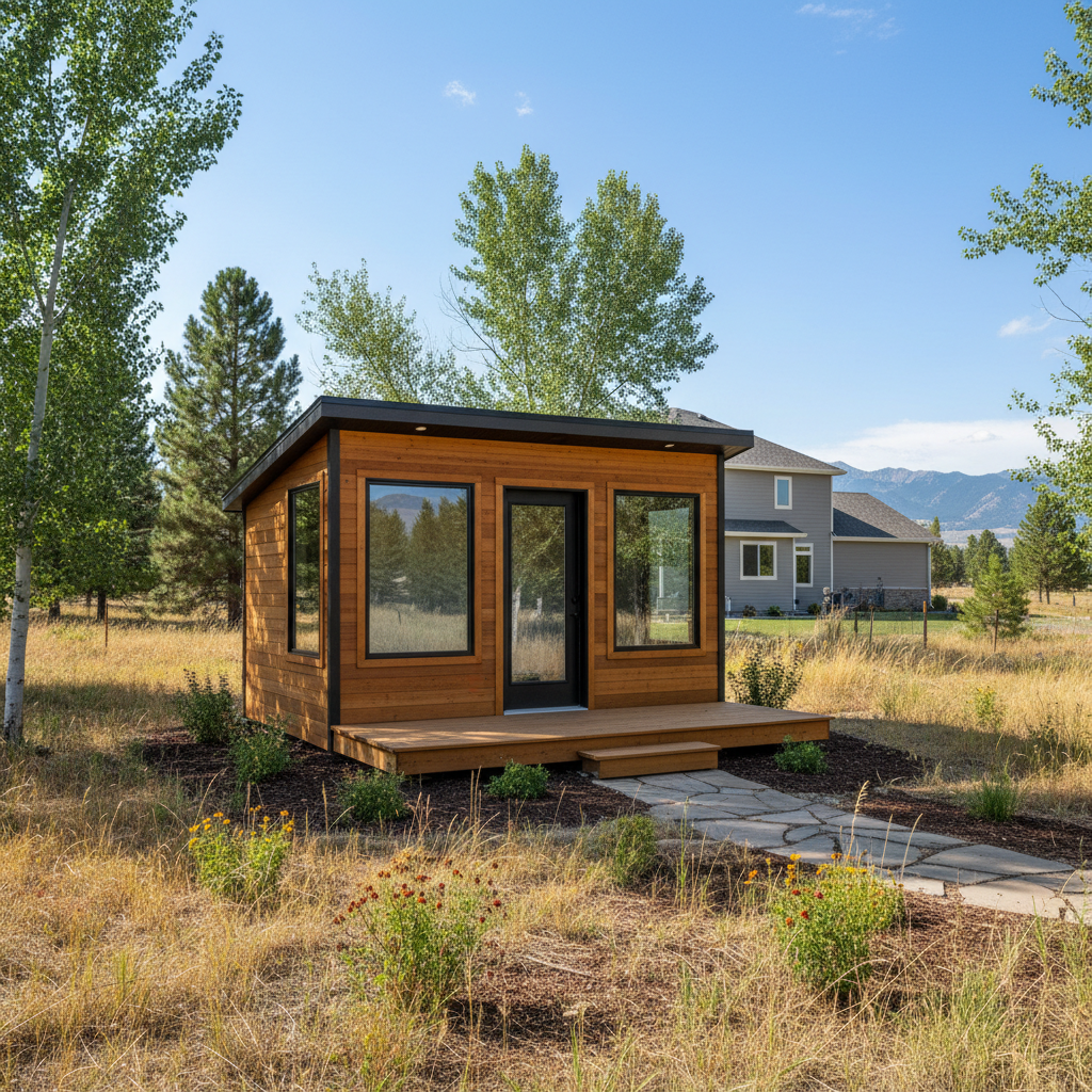 Completed office sheds work at a residential property in Great Falls, MT