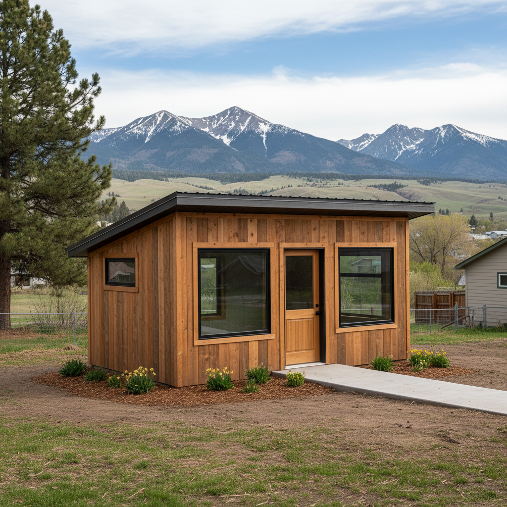 Completed office sheds work at a residential property in Victor, MT