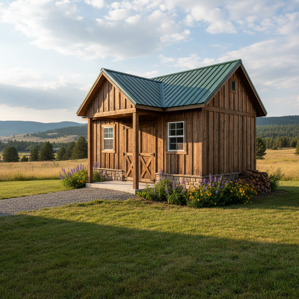 Completed custom shed design work at a residential property in Helena, MT