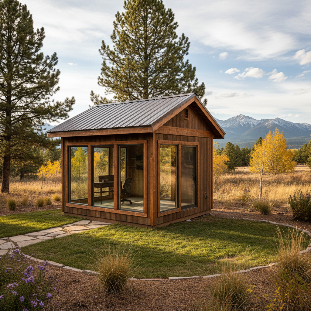 Completed office sheds work at a residential property in Missoula, MT