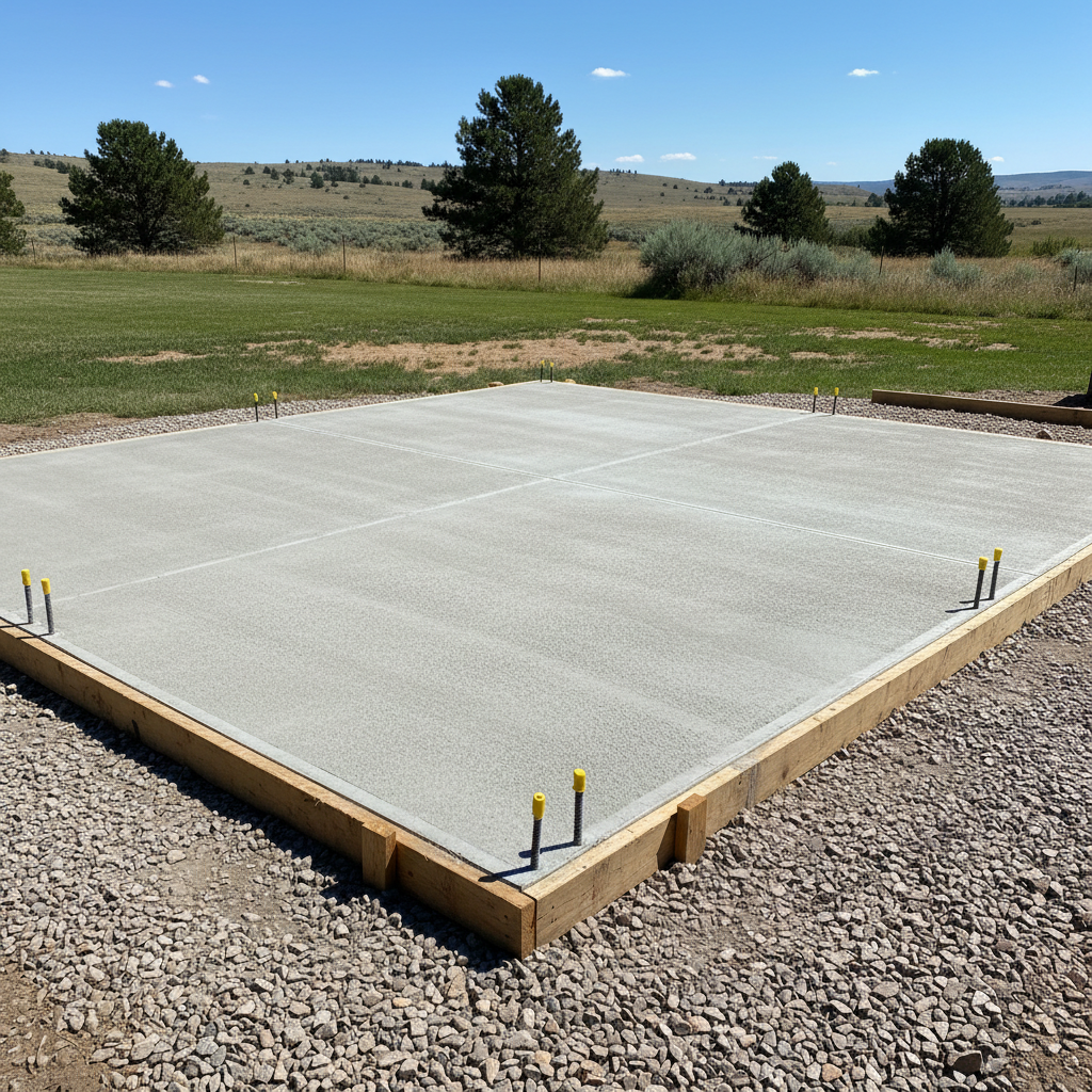 Completed shed foundation work work at a residential property in Billings, MT