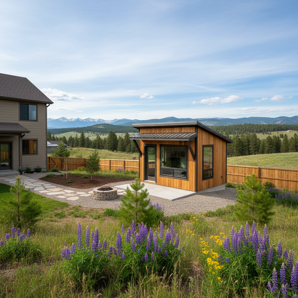 Completed office sheds work at a residential property in Helena, MT