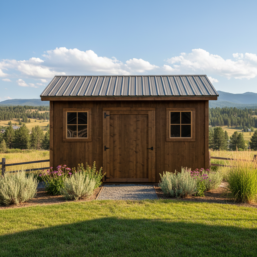 Completed garden sheds work at a residential property in Helena, MT