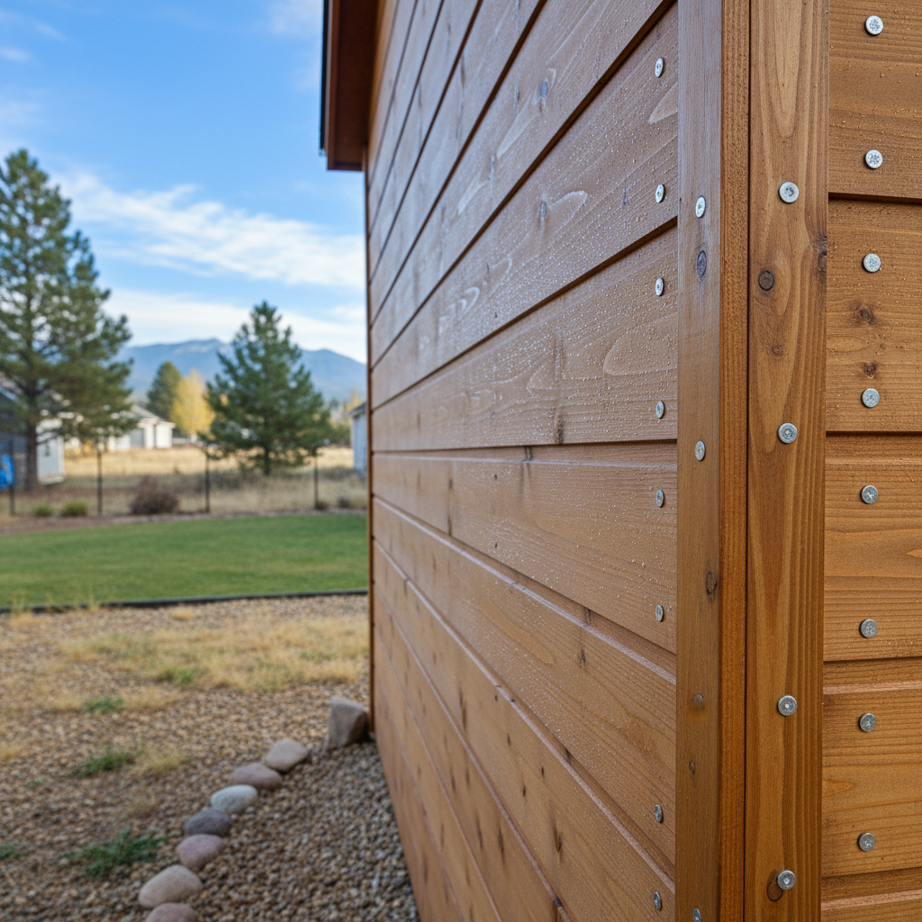 Completed garden sheds work at a residential property in Missoula, MT