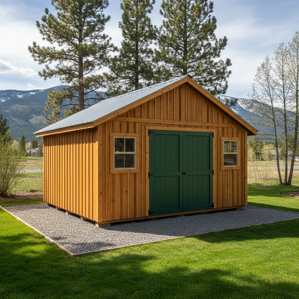 Completed garages work at a residential property in Missoula, MT