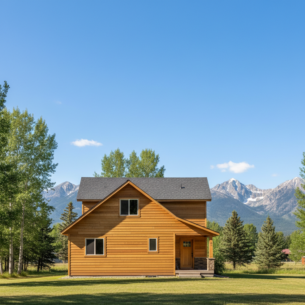 Completed wooden siding work at a residential property in Kalispell, MT