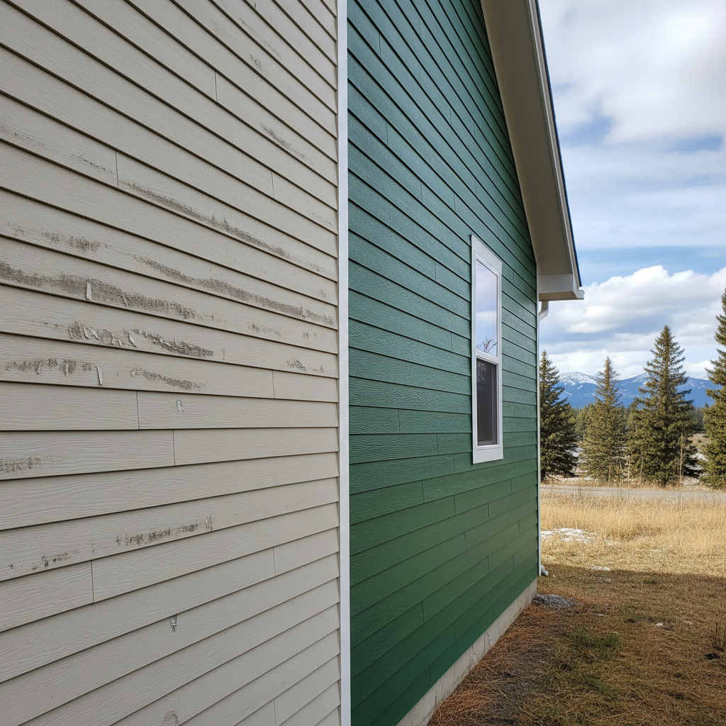 Completed james hardie siding work at a residential property in Kalispell, MT