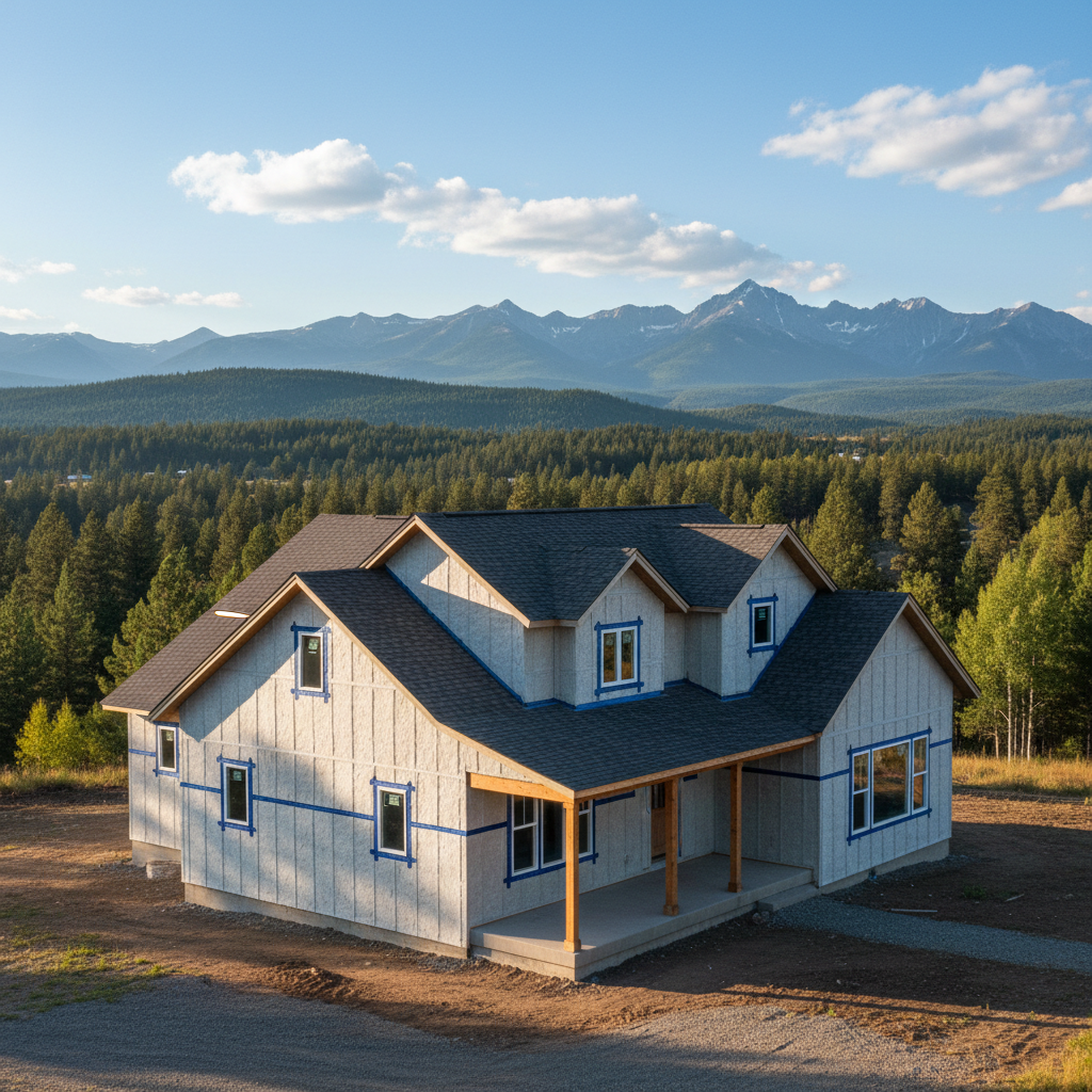 Completed insulation installation work at a residential property in Kalispell, MT