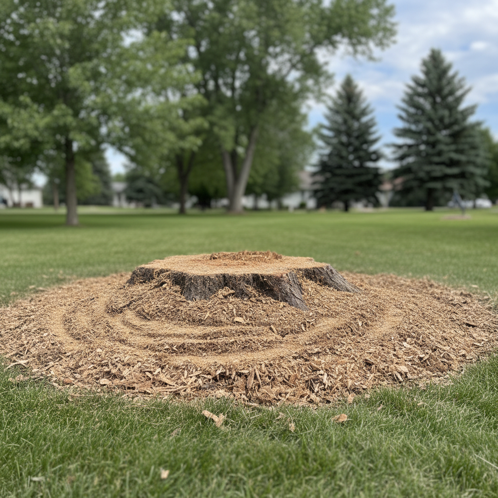 Completed stump grinding & removal work at a residential property in Laurel, MT