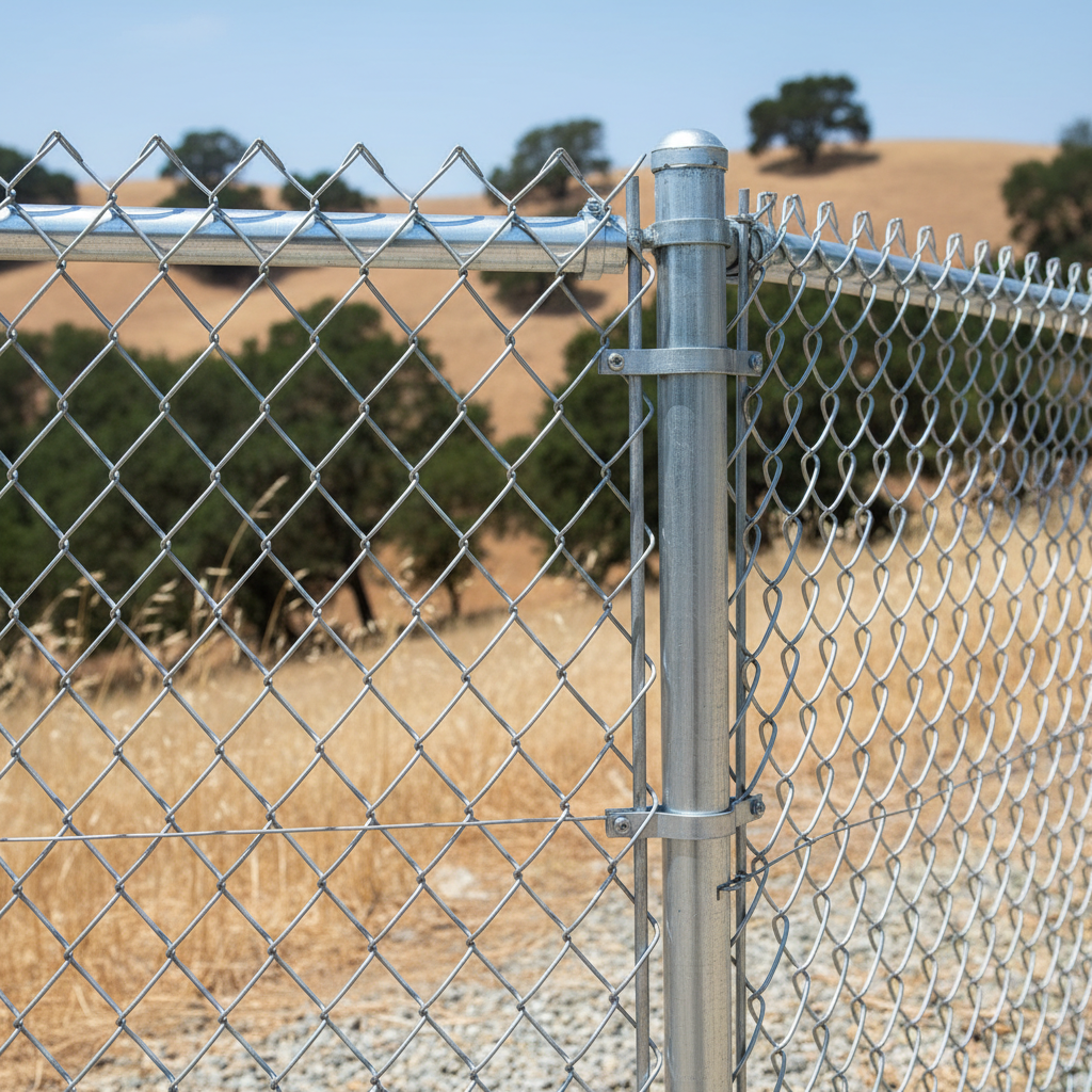 Completed chain link fence installation work at a residential property in Vallejo, CA