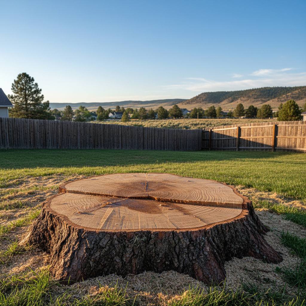 Completed tree removal work at a residential property in Billings, MT
