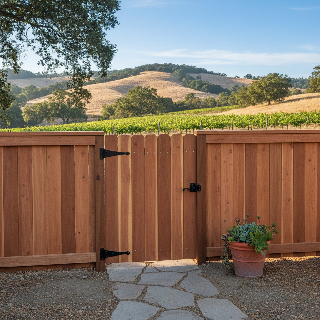 Completed gate installation work at a residential property in Napa, CA