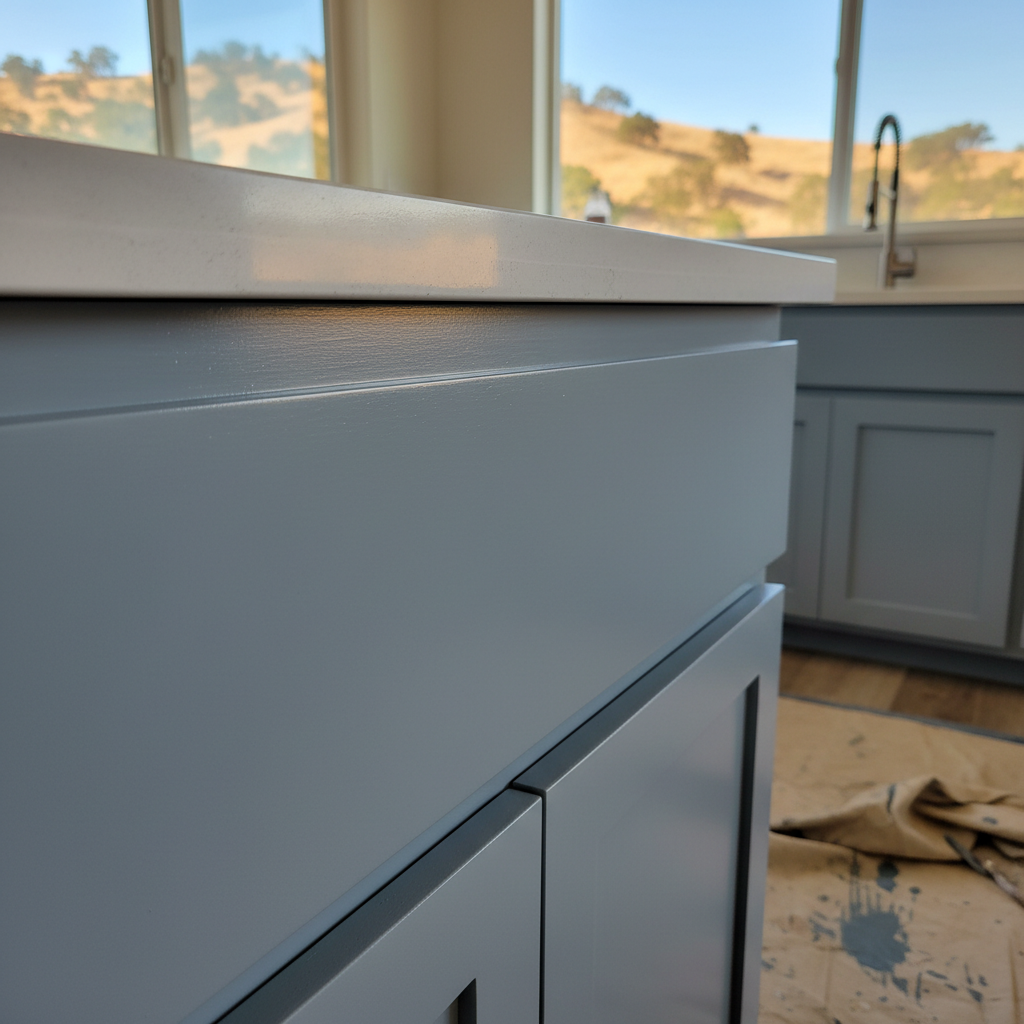 Completed cabinet painting work at a residential property in Auburn, CA