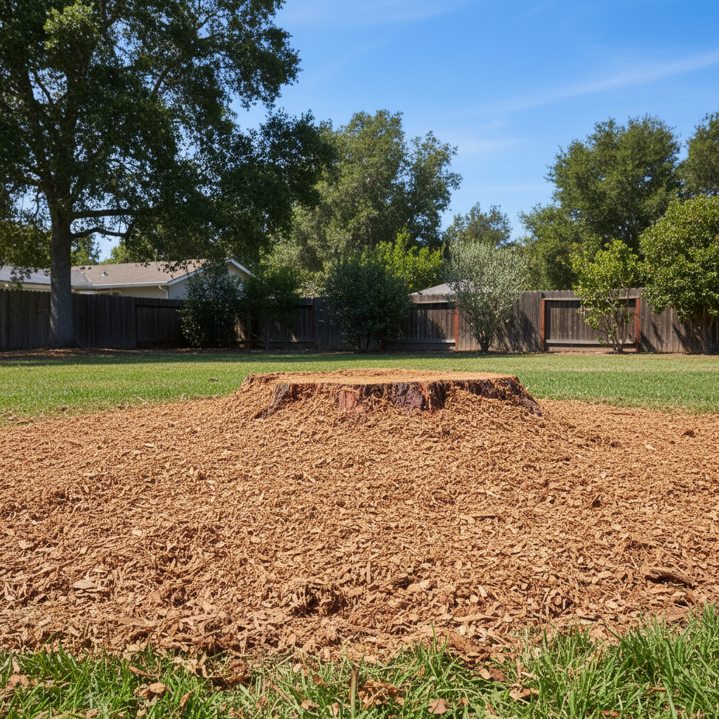 Completed stump grinding & removal work at a residential property in Menlo Park, CA