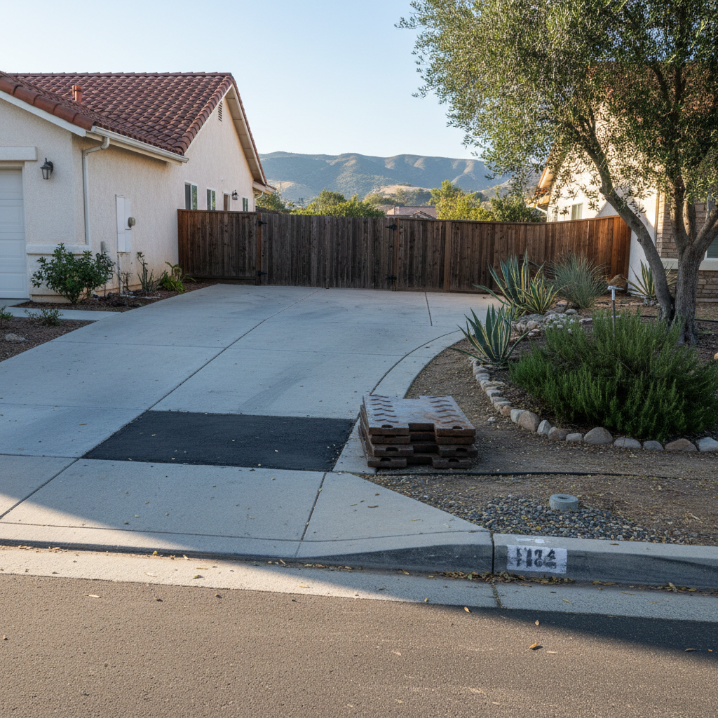 Completed roadside assistance work at a residential property in Vista, CA