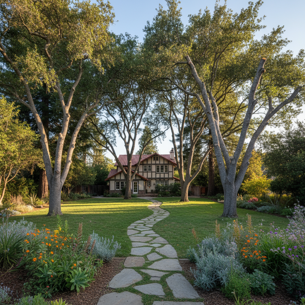 Completed tree health & care work at a residential property in Menlo Park, CA