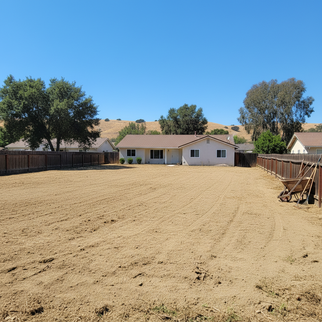 Completed land clearing work at a residential property in Milpitas, CA
