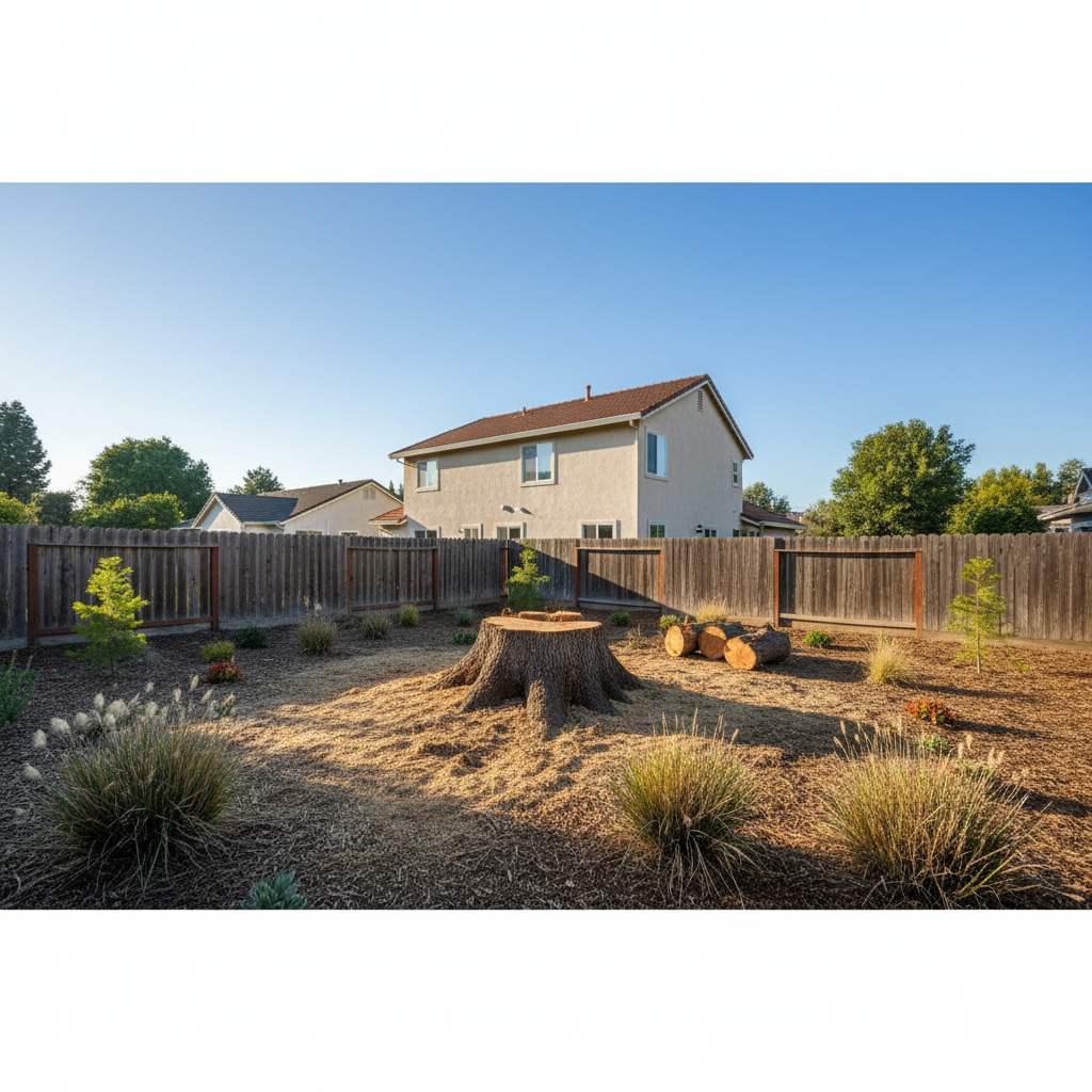 Completed emergency tree removal work at a residential property in San Lorenzo, CA