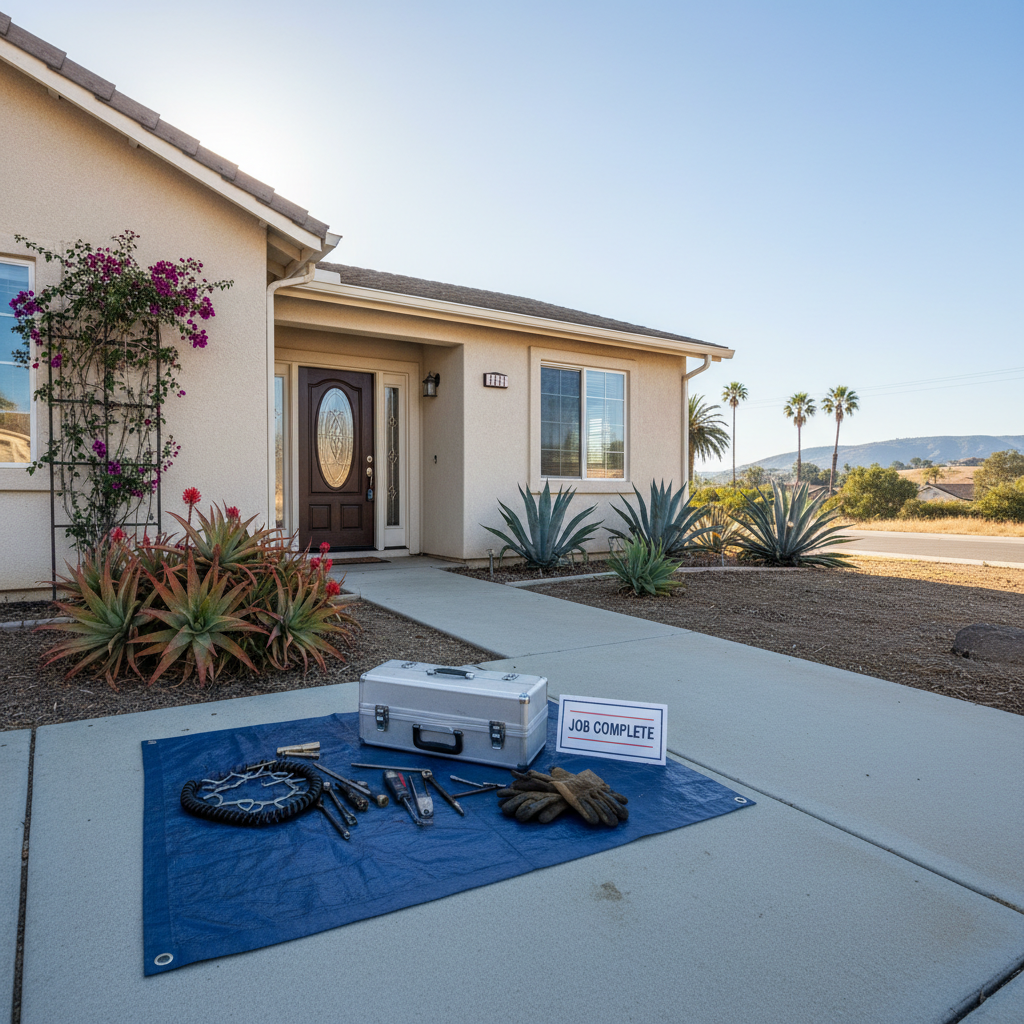 Completed vehicle lockout work at a residential property in Vista, CA