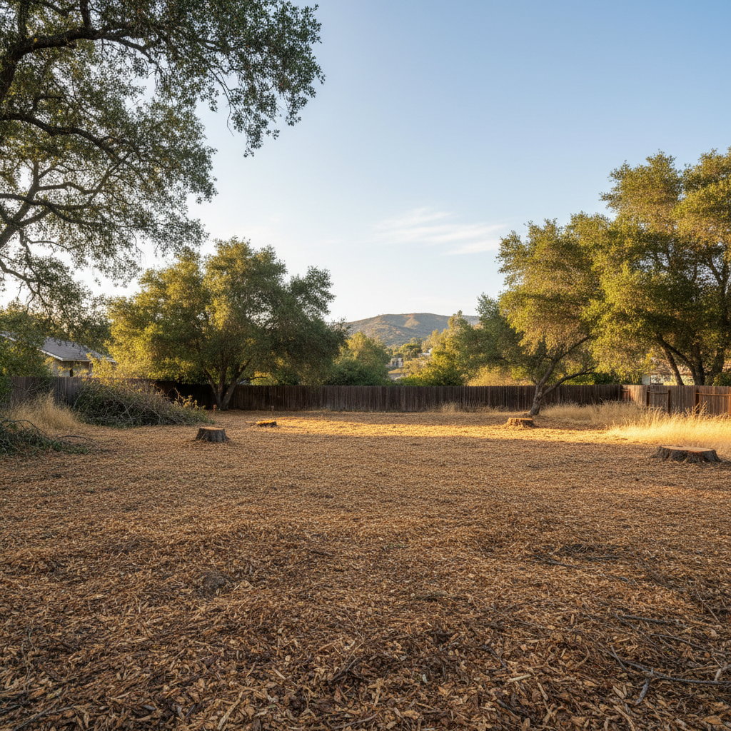 Completed land clearing work at a residential property in San Lorenzo, CA
