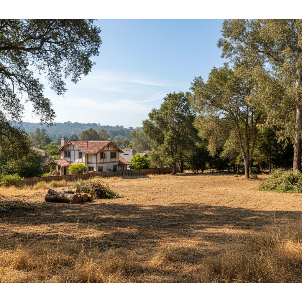 Completed lot clearing work at a residential property in Oakland, CA