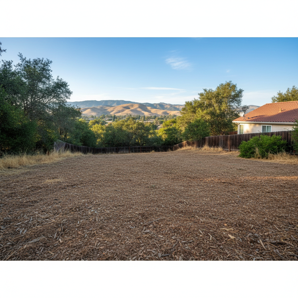 Completed land clearing work at a residential property in Milpitas, CA