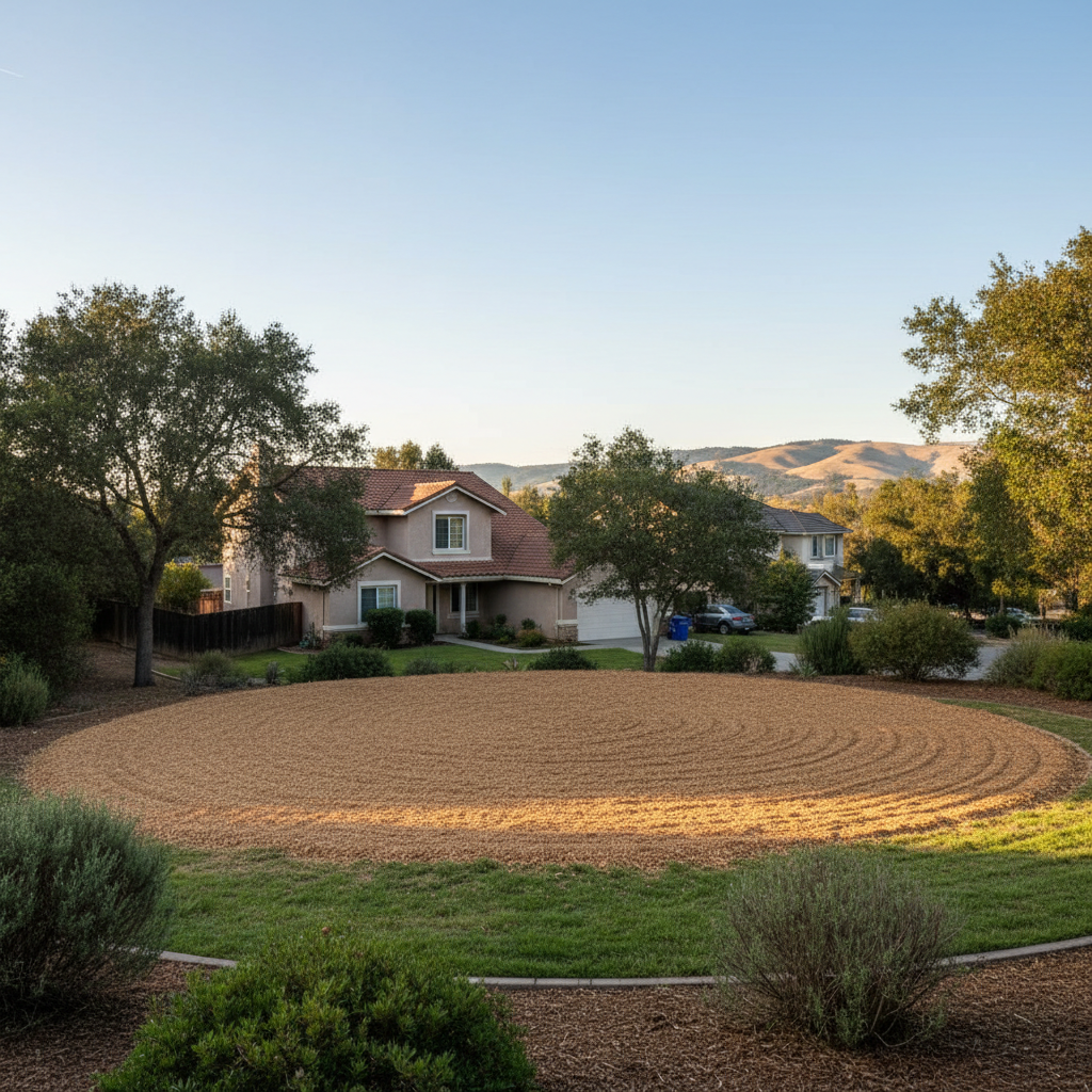 Completed tree removal work at a residential property in San Lorenzo, CA