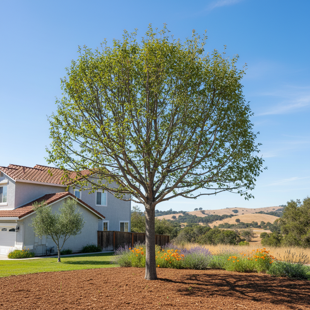 Completed tree pruning work at a residential property in Hayward, CA