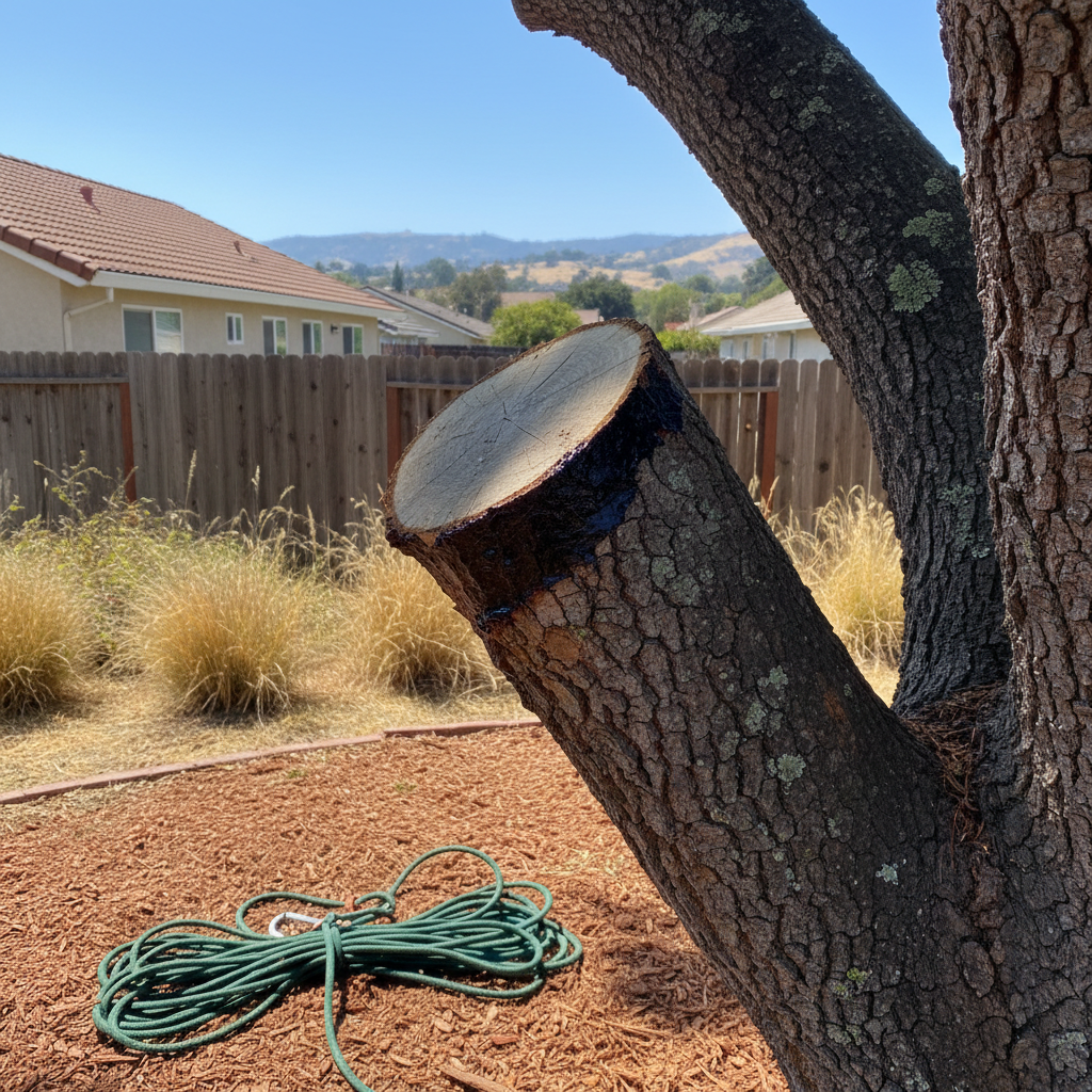 Completed tree health & care work at a residential property in San Lorenzo, CA