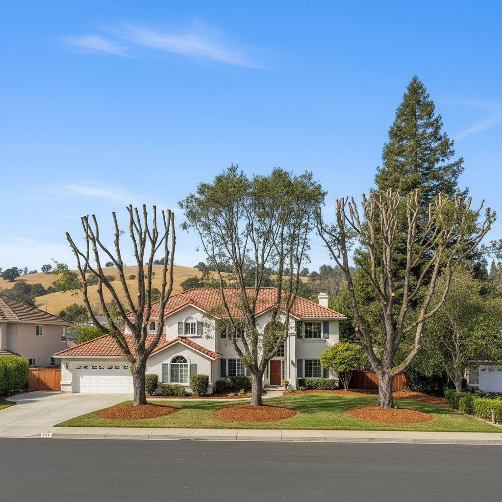 Completed tree health & care work at a residential property in Fremont, CA