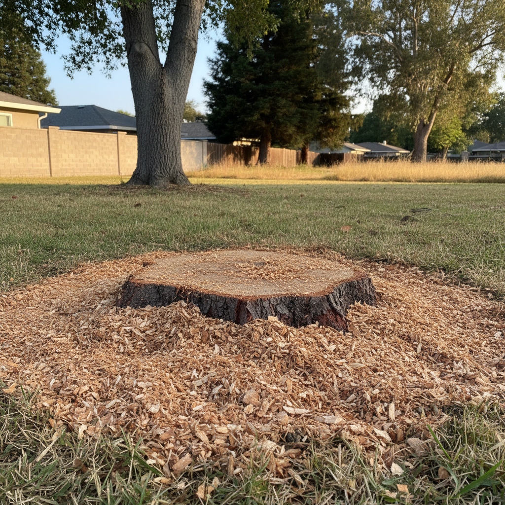 Completed emergency tree removal work at a residential property in Hayward, CA